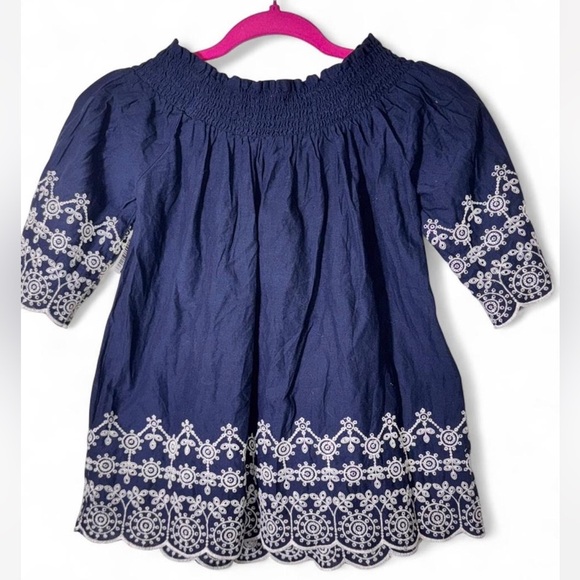 Abercrombie & Fitch Navy Blue Embroidered Top - Picture 5 of 5